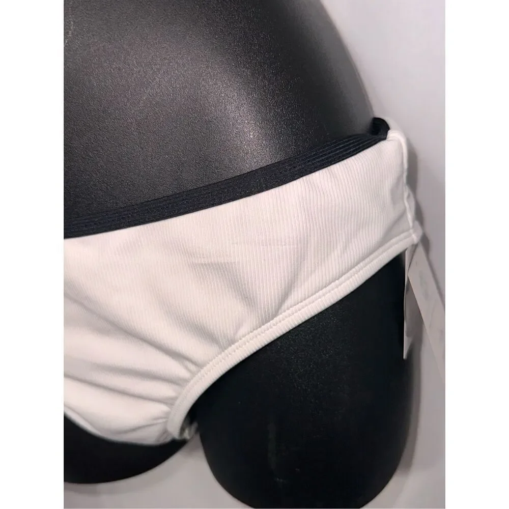 NEW WITH TAGS No Boundaries WOMEN white Bikini hipster Bottom size large mix and
